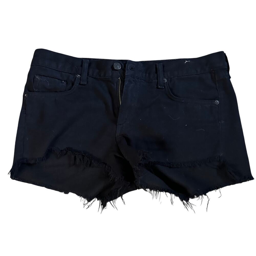 Rag & Bone Black Cut-off Denim Jean Shorts, Size 27